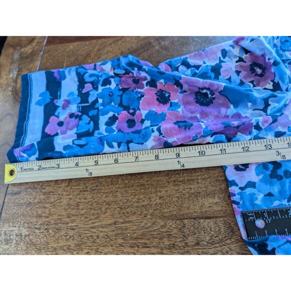 Alfred Dunner Women's Size 1x Plus Flowers Knit Blue Striped T Shirt Top EUC - Picture 12 of 13